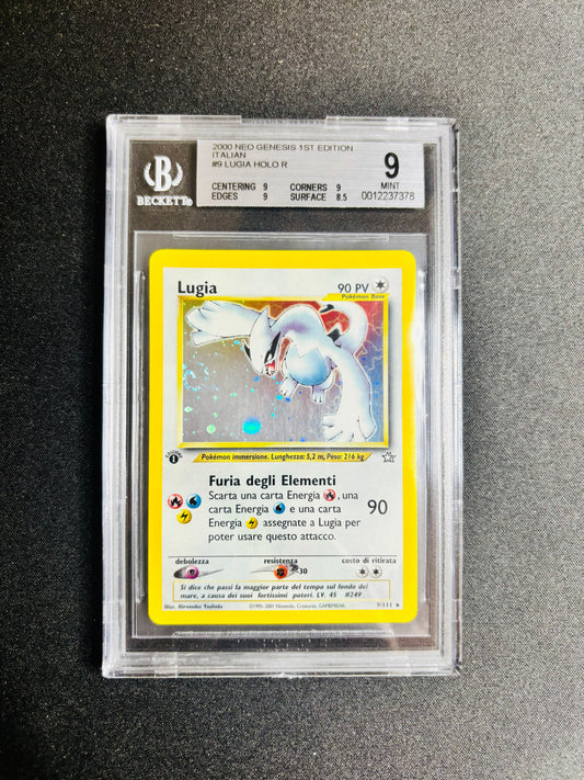 2000 NEO GENESIS 1ST EDITION ITALIAN #9 LUGIA HOLO BGS 9