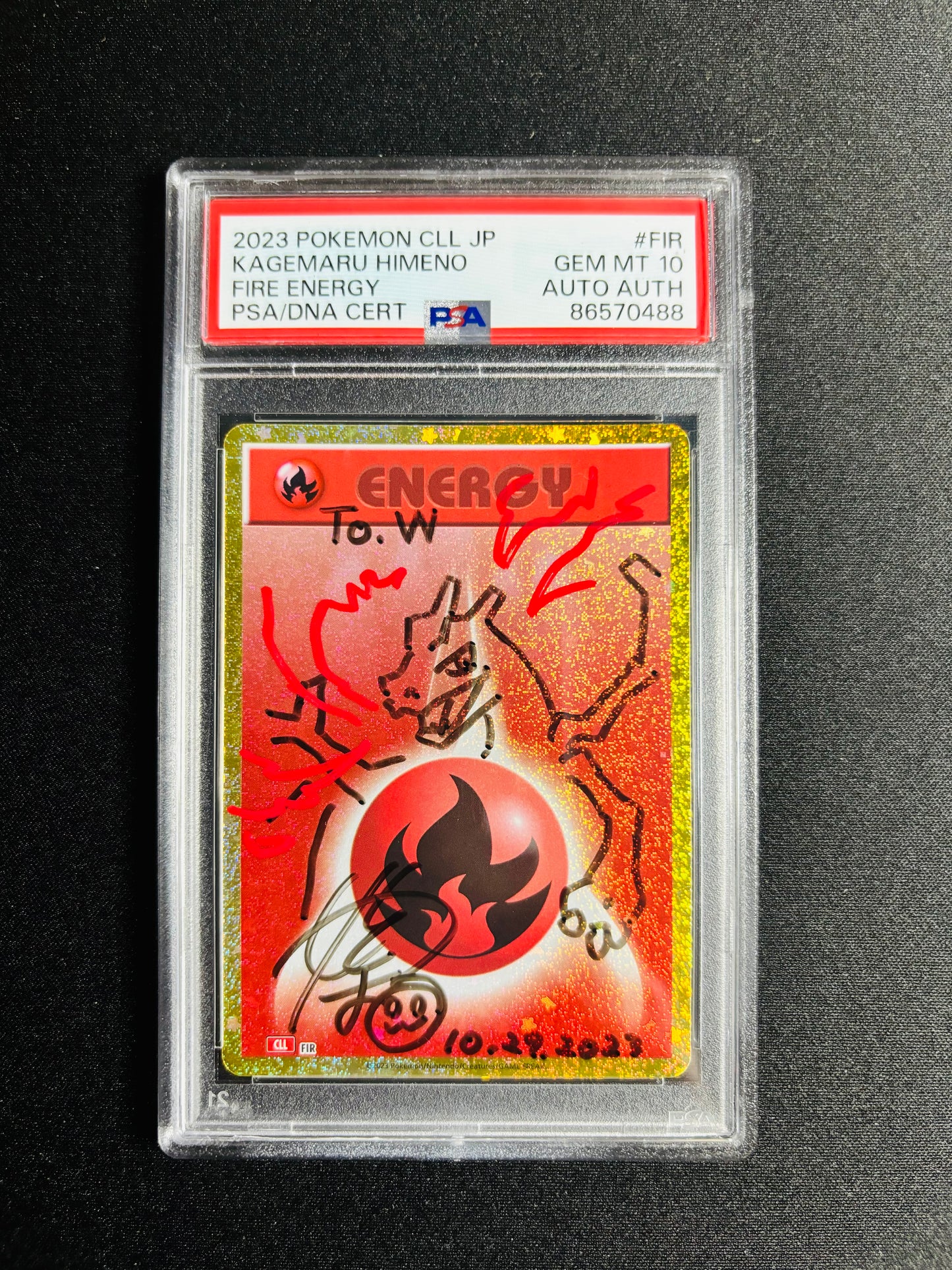 2023 POKEMON JPN KAGEMARU HIMENO - CHARIZARD FIRE ENERGY PSA 10/AA