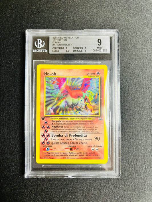 2001 NEO REVELATION 1ST EDITION ITALIAN #7 HOOH HOLO R BGS 9